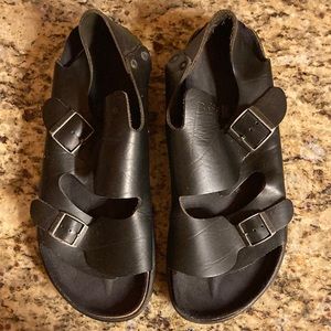 Black Leather Betula Birkenstocks Men’s M 11